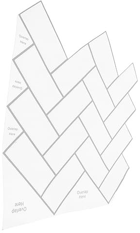 1 Blatt Fliesenaufkleber Aufkleben Dekor Für Zu Hause U-bahn-fliesen-aufkleber Aufkleber Für Die Küche Hausdekorationen Für Eierkartons Keramikfliesen 3d Epoxid Weiß Wandaufkleber