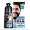 Men Beard Hair Color Instant Dye Black Mustache Beard Darkening Shampoo Professional Men's Mustache & Beard Black Hair Color Dye Shampoo (1pcs)