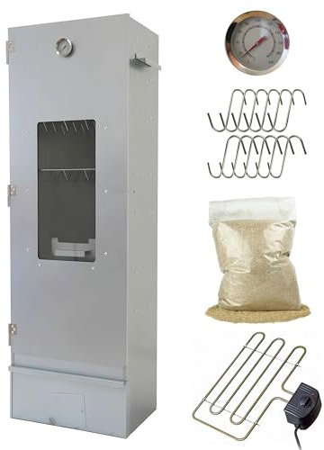 EUROCATCH - Ensemble fumoir - Big One - avec spirale électrique - Thermostat - Moïte de fumée 4 litres