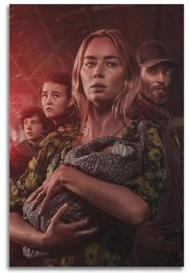 TESUXYEHH Poster, Motiv: Film A Quiet Place 2, dekoratives Gemälde, Leinwand, Wandposter und Kunstdruck, moderne Familienschlafzimmer-Dekoration, Poster, 20 x 30 cm