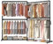LOEFME Clothes Rails For Bedroom,Clothing Rails Heavy Duty Clothes Racks For Hanging Clothes Black