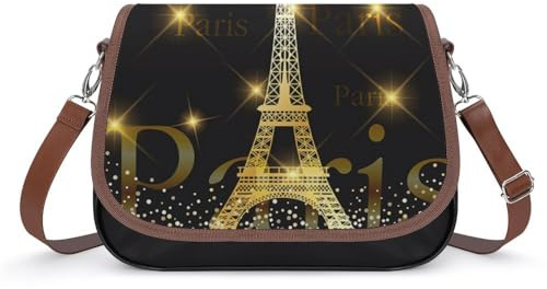Cmagnifico Umhängetasche, Paris Eiffelturm Frankreich, Crossbody-Tasche, Leder-Handtasche für Damen, Reisen, Arbeit, Alltag, Stil:, Einheitsgröße