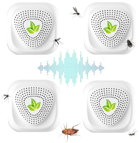 AILEDA Upgraded Ultrasonic Pest Repeller, Electronic Mouse Repellent Plug In Indoor for Pest Control Drive Away Mouse, Rat, Spider, Rodent, Fly, Mosquitoes, Ants,4 Packs