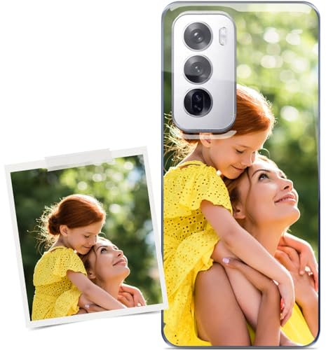 Coverpersonalizzate.it - Funda Personalizada Compatible con OPPO Reno 12 5G con tu Foto o tu Frase - Carcasa Protectora de TPU Transparente