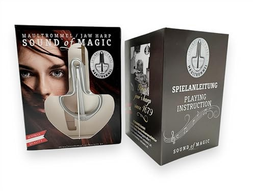 Maultrommel Mundtrommel Geschenkset Schwarz Österreich Jaw Harp mit Anleitung (Nr.6 (64mm))