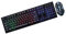 HOMSFOU Clavier Souris USB Luminous Mécanique pour Gaming Ensemble Lumineux Noir avec Repose-Poignets Accessoire Gaming pour Pc Et Bureau