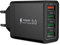 USB-Ladegerät, 33W Multi-Port-Ladestation, QC 3.0 Power Adapter, 4-Port USB-Schnellladegerät, kompatibel mit iPhone 12/13/14/15/16/Samsung S24/S23/S22/S21 (Schwarz)