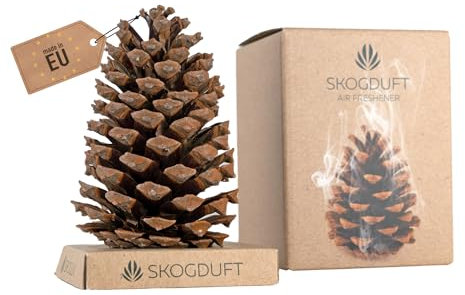 SKOGLIV Air Freshener - Natural Pine Cone Scented with Scandinavian Hills Fragrance - Biodegradable Formula - Decorative Home Accent - Clean Planet Contribution - Invigorating Indoor Atmosphere