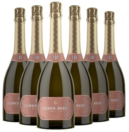 Silverhand Estate Silver Reign Rosé – Sparkling Rosé Wine – 100% Pinot Noir – Sparkling Wine of England – Fresh & Fruity – Vegan & Organic – Perfect for Celebrations – Case of 6 x 75cl Bottle