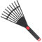 Uonlytech Rastrello Per Foglie Da Giardino in Plastica Piccolo Rastrello Con Manico Per Aiuole Robusto E Confortevole