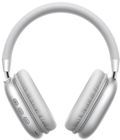ZTOZ Wireless Headphones Over-Ear Bluetooth Adjustable 42 Hours of Listening Time Volume Control, Fitting in Gaming/Running/Sports Headphones for iPhone/Android/Samsung -Silver