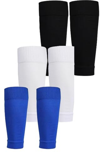 HJDJBD 3 Paar Fußball Stutzen Kinder,Ohne Socken,Fussballstutzen,Elastisch Sleeves Tubes Sportsocken,Stutzenstrumpf,Atmungsaktive Trainingssocken für Jungen Radfahren,Laufen,Basketball,Eishockey