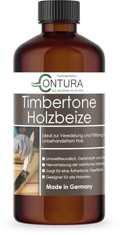 Contura Holzbeize Timbertone Holzfarbe Tischler Positiv Beize Holz Farbe Wasserbeize Modern Parkett Möbel (Tabak, 1 Liter)