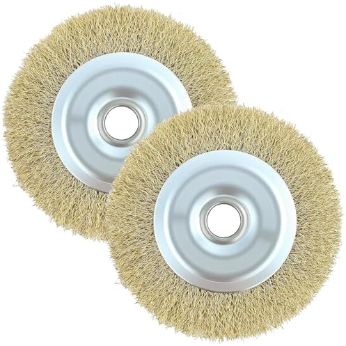 2Pcs Wire Brush Replacement for Ryobi Patio Cleaner RAC814 - Fits RY18PCA-0, OPC1800, OPC1815, EFB 400/401 - 115mm Steel Wheel Brush with 16mm Arbor Hole for Rust, Grout & Debris Cleaning