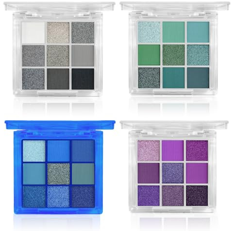 Flintronic 36 Ombretti dal Colore Intenso, Formula Cremosa Sfumabile, 4PZ Palette Ombretti Ad Alta Pigmentazione, Opaco e Luminoso, Ultimate Shadow, Waterproof, Per le Feste e per il Trucco Quotidiano