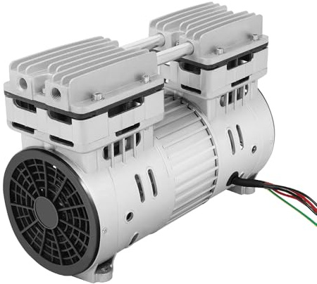 Qurib Cabezal de compresor sin aceite, 750 W, 8 bar, 125 l/min para taller 220 V
