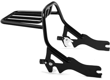Hinten Schwanz Koffer Für Softail, Für Fatbike, Für Bobbillard, Für FXFB 2018–2019, Für FXFBS 2023–2020: Zweisitzer-Gepäckträger Motorrad-Gepäckträger(Schwarz)