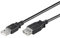 BIGtec 1m USB Verlängerung Verbindungskabel A/A schwarz A Stecker - A Buchse ST/BU A(M)-A(F) doppelt geschirmt zum verlängern vorhandener USB Kabel