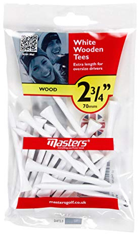 White Wooden Golf Tees 3 Packs of Master