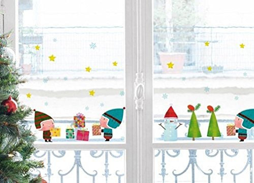Xmas Fenstersticker Wichtel und Geschenke