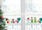 Xmas Fenstersticker Wichtel und Geschenke