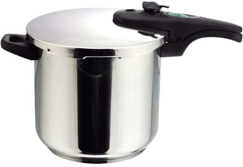Magefesa Athenas - Olla Express Rápida de 7,5 L, Acero Inoxidable 18/10, Apta para Inducción, Fondo Termo-Difusor, Cocina Sana, Ahorro de Energía