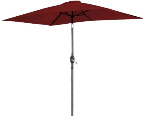 Greenbay 2x3m Garden Parasol Umbrella Patio Outdoor Sun Shade Aluminium Crank Tilt Mechanism Wine