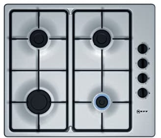 Neff N30 T26BR46N0 Gas hob, Built-in 60cm with Sword Dials Cast Iron Pan Supports