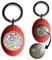 Knuckle Duster Pattern - Red Plastic Shopping Trolley £1 Coin Key Ring