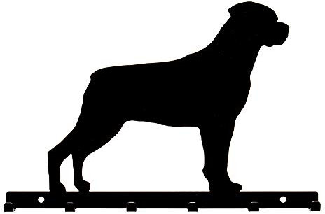 Bentatec Schlüsselbrett Rottweiler in schwarz