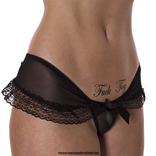 5 x - Fuck Toy - Schriftzug als Tattoo in schwarz - Fetish Symbol Tattoo (5)
