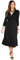 KRISP Women Knot Front 3/4 Sleeve Party Midi Dress (Black, 10 UK), 2705-BLK-10