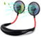 XINBAOHONG Portable Neck Fans Personal Neckband Fan Rechargeable Head Fans for Face Headphone Wearable USB Neck Round Fan 3 Speed Desk for Sports Travel Outdoor Indoor (Black)