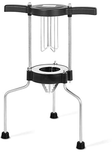 vertes trancheuse de tomates coupe-légumes coupe-fruits coupés en tranches (4 couteaux, 3 pieds de forme spéciale, pieds en caoutchouc, ressorts de rappel sur les supports, construction verticale)