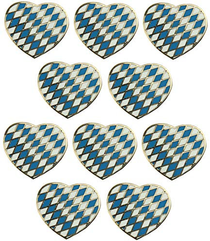 Yantec Pins Bayern Herz Flaggenpin 10er Pack Flagge I Love Bayern