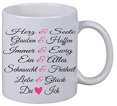 Kaffee Tasse Herz Seele Liebe Glück Du Ich Weihnachten Geburtstag Geschenk