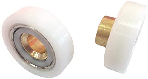Cuscinetti Box Doccia VR - Kit 2 PEZZI Ricambio Ruota Box Doccia SAMO in ACCIAIO INOX diametro 20 profilo Piatto (I072)