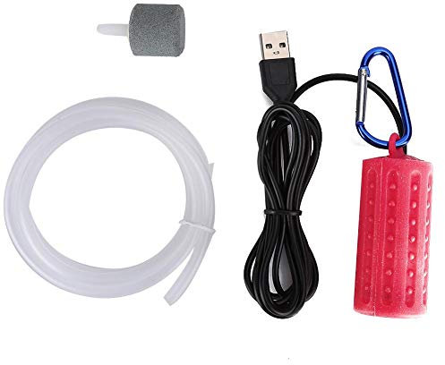 Aquarium Luftpumpe, USB Wasserpumpe Erhöhen Sie die Stummschaltung der Sauerstoffpumpe Aquarium Luftpumpenbelüfter Tragbare für Kleine Aquarien Kleine Teiche