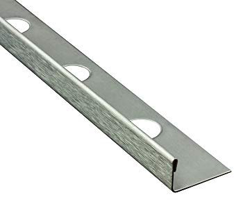 12x L-Profil Edelstahlschiene Fliesenschiene Fliesenprofil L250cm 11mm gebürstet