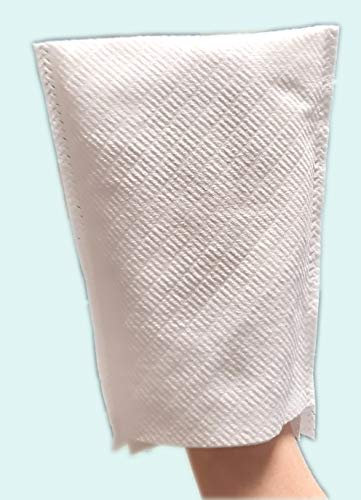 DSTOCK60- 500 gants de toilette gaufrés jetables à usage unique - Molletonnés non tissés - 80 gr - Soudés