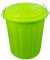 HRB Maxitonne 23 Liter grün, Tonne aus stabilem Hartplastik, abnehmbarer Deckel mit Verschlüssen, geeignet für Wäsche, Spielzeug oder als Mülleimer Küche