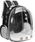 Folpus Sac à Dos pour Chat de Qualité Supérieure, Grand Sac de Transport à Bulles, Ventilé Portable, Sac étanche Extérieur, Noir