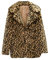 Kunstpelz Mantel Damen Mode Leopard Pelzmantel Warme Winterjacke Langarm Plüsch Mantel mit Revers Cardigan Bluse mit offener Naht Übergangsjacke Wintermantel Oberbekleidung