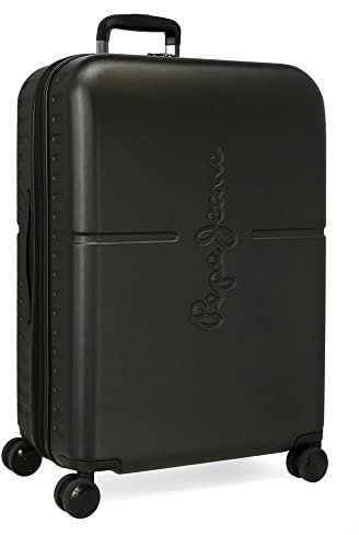Pepe Jeans Highlight, Equipaje Maletas Unisex Adulto, Negro, 48x70x28 Cms