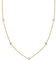 GD GOOD.designs Kristall Kette für Damen Gold mit weißen Cubic Zirkonia Steinen (4mm) I Goldene Glitzer Halskette aus Edelstahl