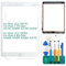 Para iPad 7 7ª generación pantalla táctil para iPad 8 8ª generación reemplazo de pantalla para 10.2 2019 2020 digitalizador A2197 A2200 A2198 A2232 A2428 A2429 A2270 A2430 (con botón de inicio,blanco)
