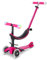 Micro Mobility micro mini2grow Deluxe Magic 4 in 1 mit LED Rollen, Schubstange, Laufrad Scooter, ab 12 Monaten in der Farbe Rose, MMD359