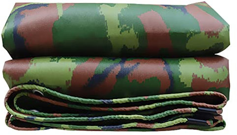 Camouflage Abdeckplane Wasserdicht 10mx15m, Gartenplane, Schutzplane, Gewebeplane, Wasserdicht, ReißFest, Plane mit öSen, Wetterfeste Tarp, für GartenmöBel, Zelt 0.4mm 520g/m²