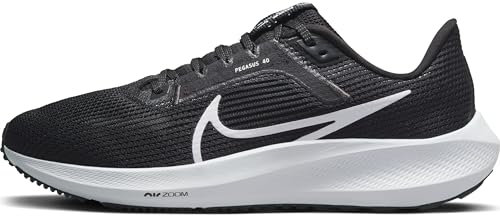 Nike Damen W Air Zoom Pegasus 40 Sneaker, Black White Iron Grey, 38.5 EU