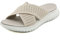 Acfoda Sandalen Damen Sommer Bequeme Pantoletten Leichte Hausschuhe Weiche Latschen Casual Schlappen Elegant Slipper Hausschlappen Sandale mit Fussbett Beige 38